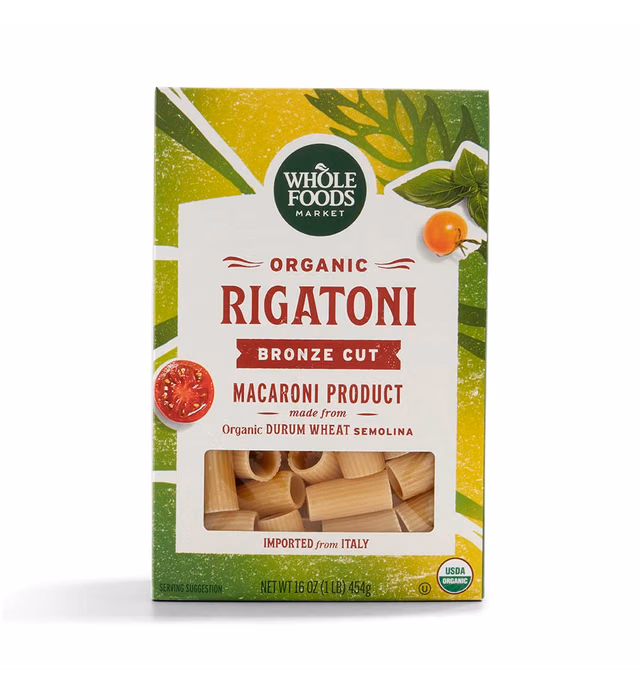 Whole Foods Market, Organic Rigatoni, 16 Ounce