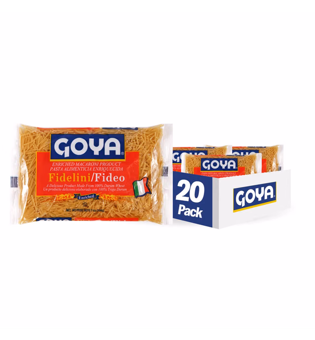 Goya Foods Fidelini Pasta, 7 Ounce (Pack of 20)