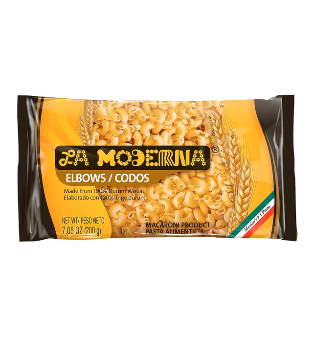 La Moderna Elbow Pasta, Noodles, Durum Wheat, Protein, Fiber, Vitamins, 7 Ounce (Pack of 20)