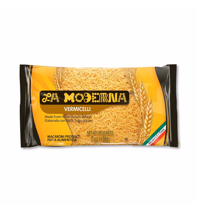 La Moderna Vermicelli Pasta, Noodles, Durum Wheat, Protein, Fiber, Vitamins, 7 Oz