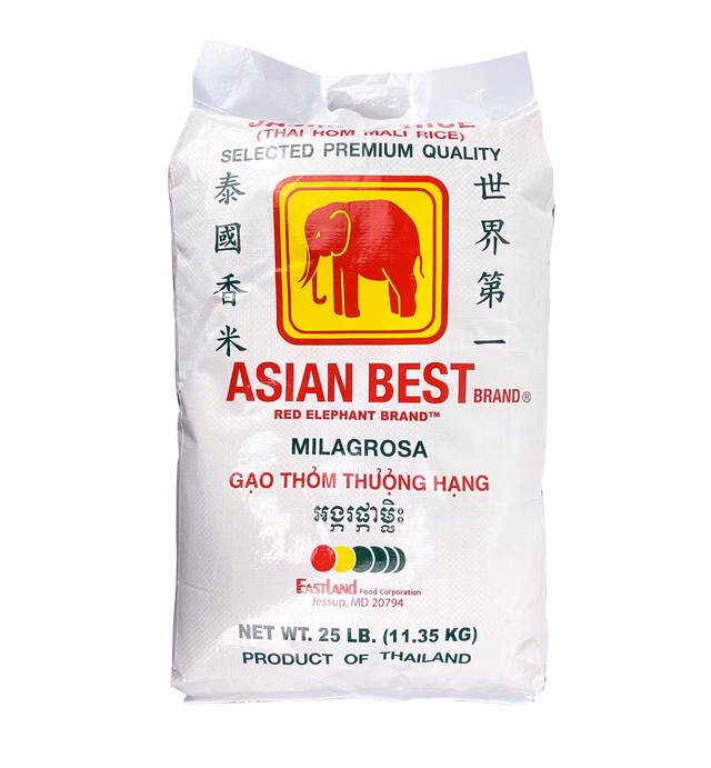 Asian Best Jasmine Rice, 25 Pound