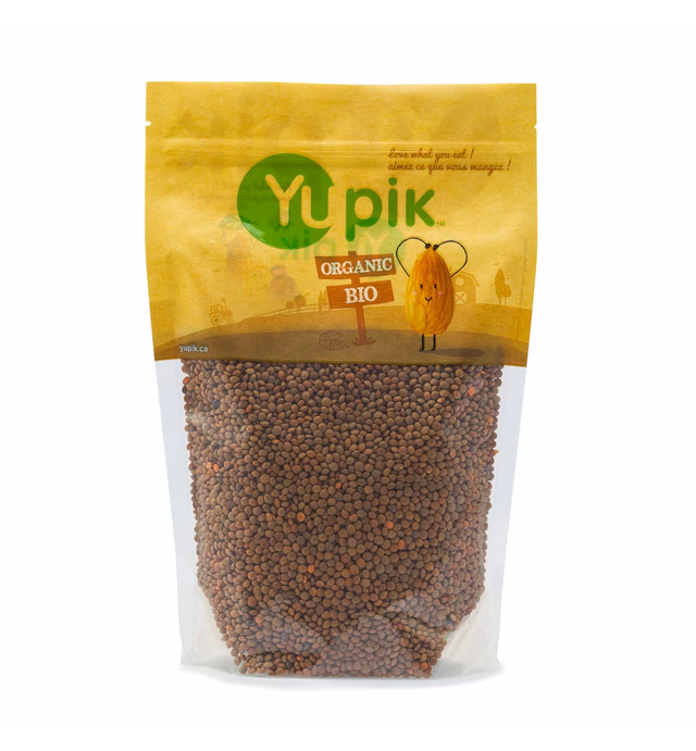 Yupik Organic Lentils, Brown, 2.2 lb, Non-GMO, Vegan, Gluten-Free