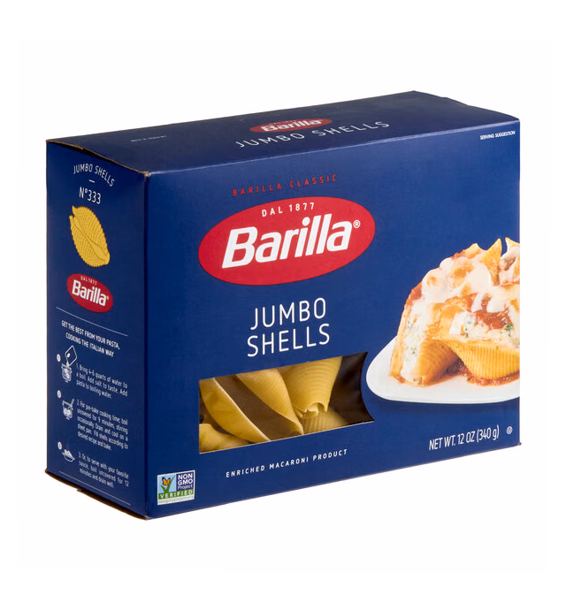 Barilla Jumbo Shells Pasta 12 oz.