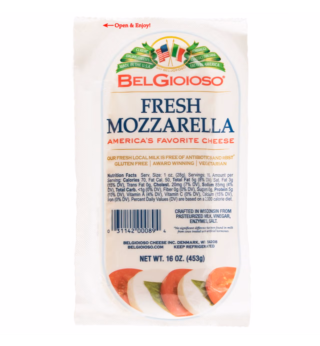 Belgioioso Fresh Mozzarella Log, 16 oz
