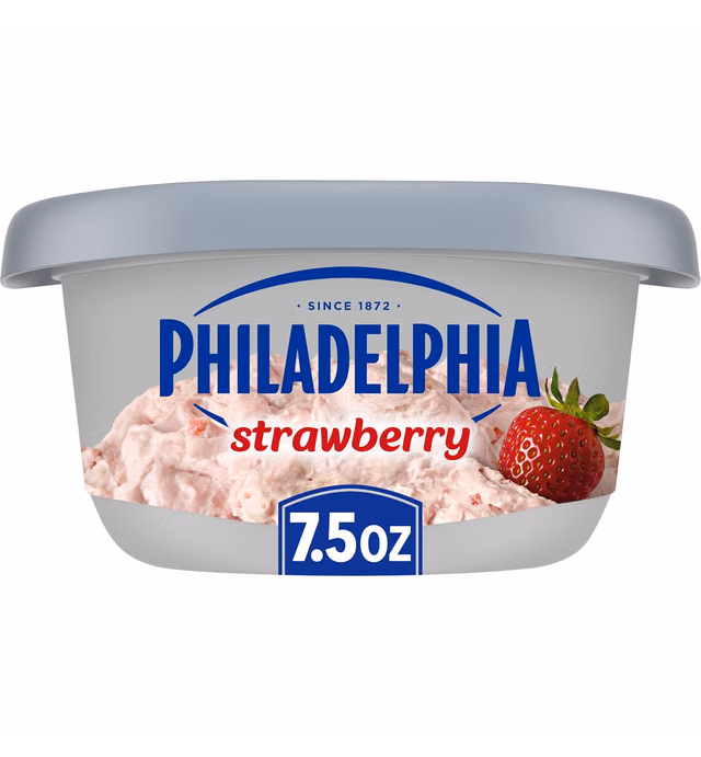 Philadelphia Strawberry Cream Cheese Spread, 7.5 oz Tub