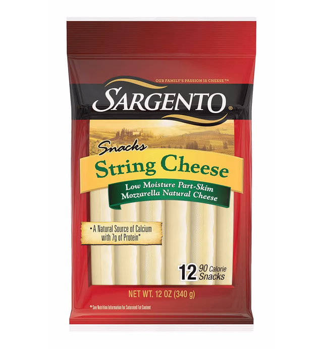 Sargento Natural String Cheese Snacks, 12-Count