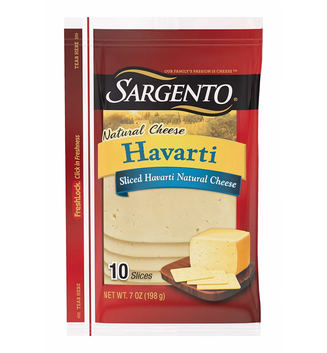 Sargento Sliced Havarti Natural Cheese, 10 slices