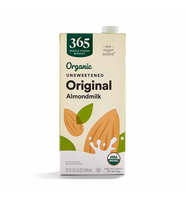 365 by Whole Foods Market, Organic Unsweetened Almond Milk, 32 Fl Oz