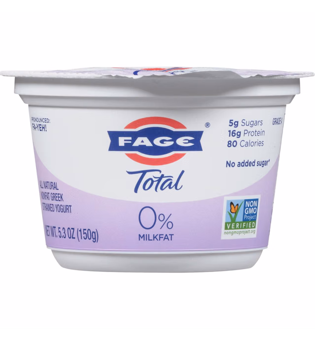 FAGE Total Greek Yogurt, 0% Nonfat, Plain, 5.3 oz