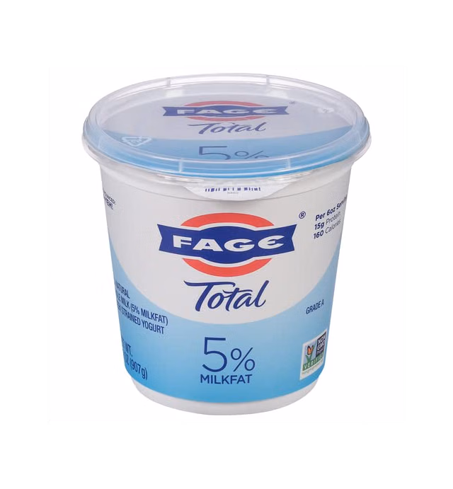 FAGE Total Greek Yogurt, 5% Whole Milk, Plain, 32 oz