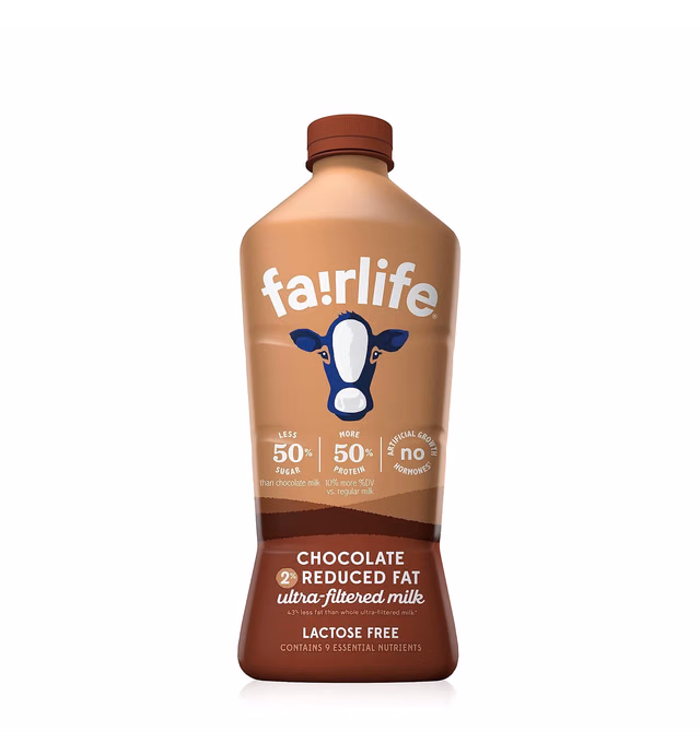 Fairlife 2% Reduced Fat Ultra Filtered Milk, Lactose Free, Chocolate, 52 Fl Oz