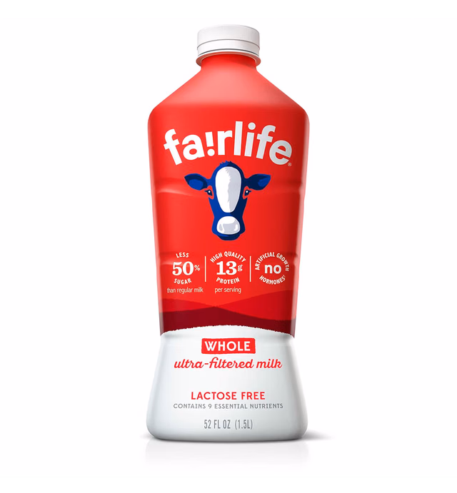 Fairlife Whole Fat Ultra Filtered Milk, Lactose Free, 52 Fl Oz
