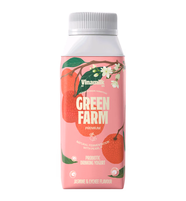 PROBIOTIC DRINKING YOGURT JASMINE AND LYCHEE FLAVOUR – VINAMILK GREEN FARM