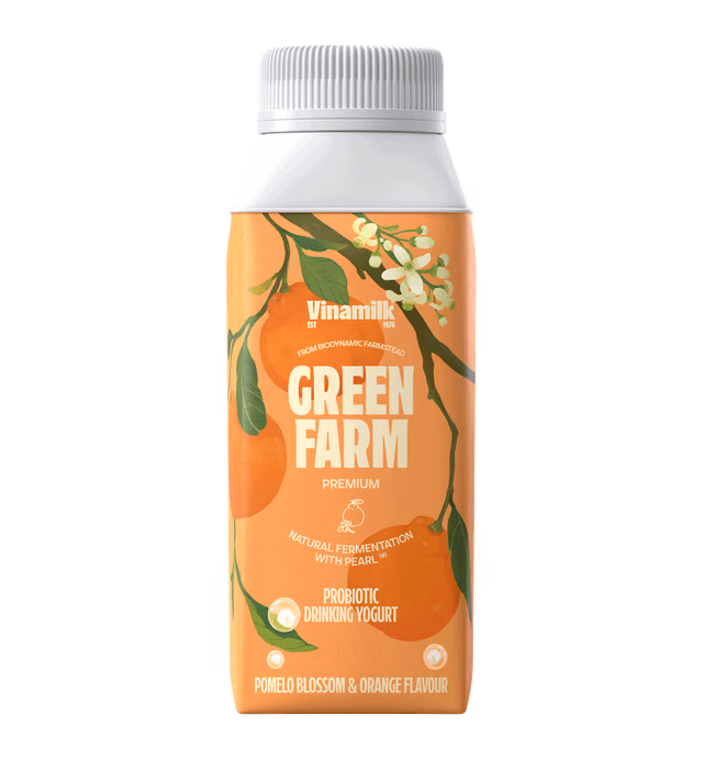 PROBIOTIC DRINKING YOGURT POMELO BLOSSOM AND ORANGE FLAVOUR – VINAMILK GREEN FARM