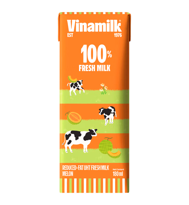 REDUCED-FAT UHT FRESH MILK - MELON- VINAMILK 100% FRESH MIL