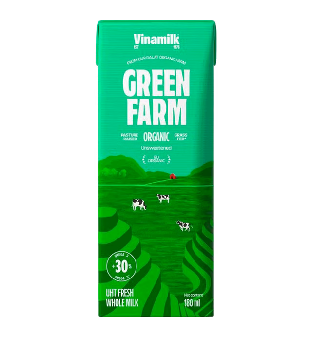 UHT FRESH WHOLE MILK - VINAMILK GREEN FARM ORGANIC