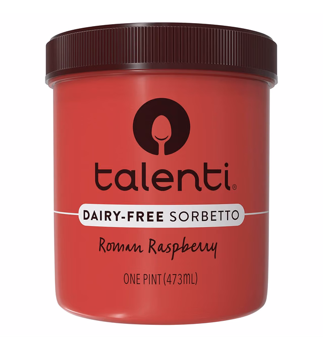 Talenti Sorbetto For a Delicious Non Dairy Ice Cream Alternative Roman Raspberry Made With Non-GMO Ingredients 1 pint