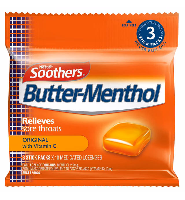 Nestle Butter-Menthol Lozenges (3-Pack) - Australian