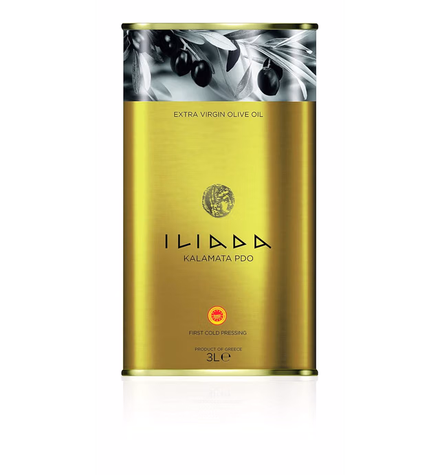 Iliada Extra Virgin Olive Oil Tin, 3 Liter