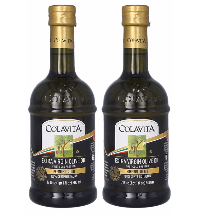 Colavita Premium Italian Extra Virgin Olive Oil, 17 oz (Pack of 2), Glass Bottles