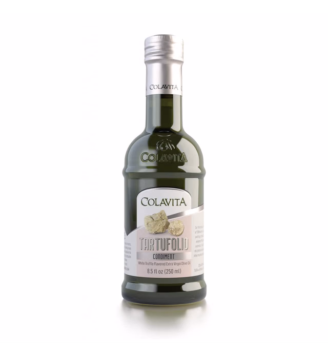 Colavita Tartufolio Condiment, White Truffle Flavored Extra Virgin Olive Oil, 8.5oz Glass Bottle