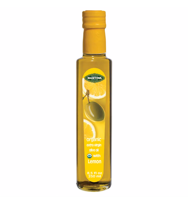 Mantova lemon Organic Extra Virgin Olive Oil, 8.5-Ounce Bottles (Pack of 3)