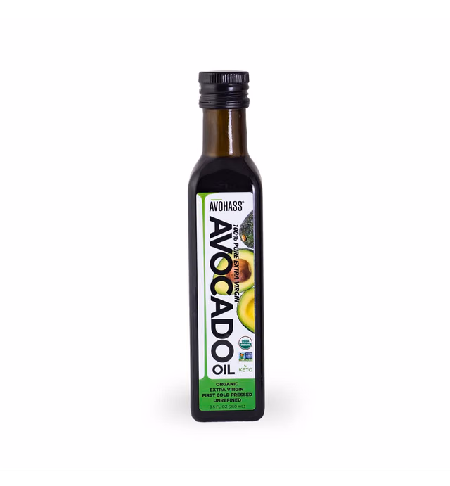 Avohass Mexico USDA Organic Certified Extra Virgin Avocado Oil 8.5 fl oz Bottle