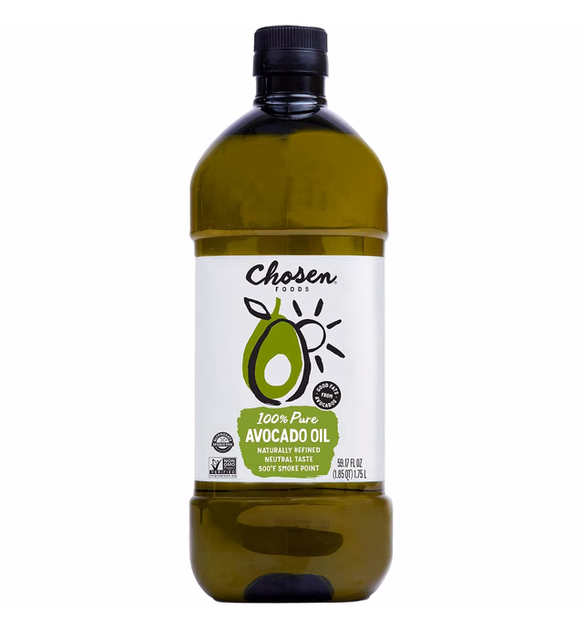 Chosen Foods 100% Pure Avocado Oil, Keto and Paleo Diet Friendly, Kosher Oil for Baking, High-Heat Cooking, Frying, Homemade Sauces, Dressings and Marinades (1.75 liters)