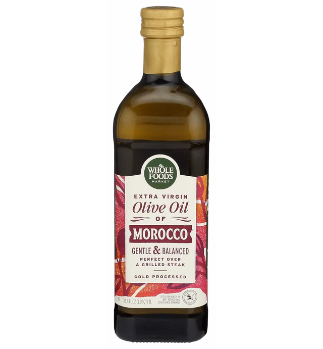 Whole Foods Market, Extra Virgin Olive Oil of Morocco, Cold Processed, 33.8 Fl Oz