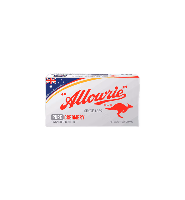 Allowrie brand Pure Creamery Unsalted Butter