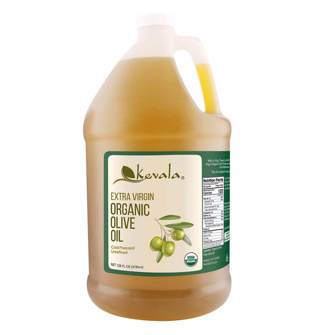 Kevala Organic Extra Virgin Olive Oil, 1 Gallon, 128 Fl Oz