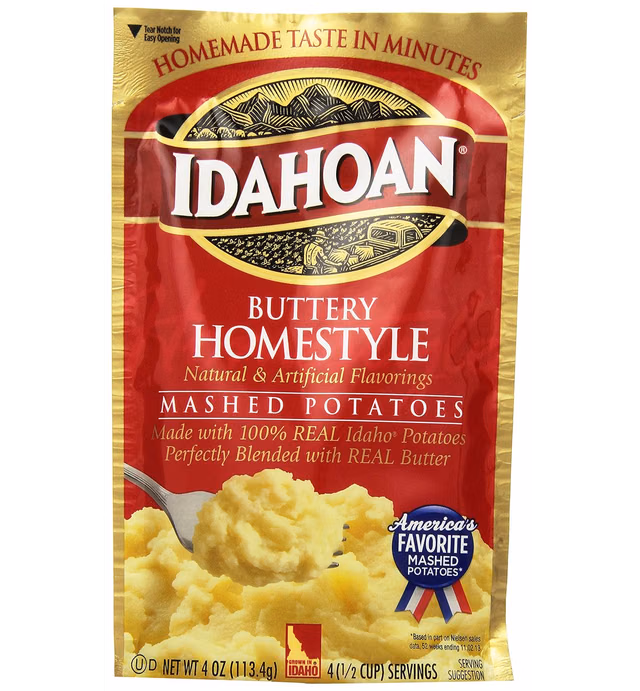 Idahoan Mashed Potatoes, Buttery Homestyle, 4-Ounce Package