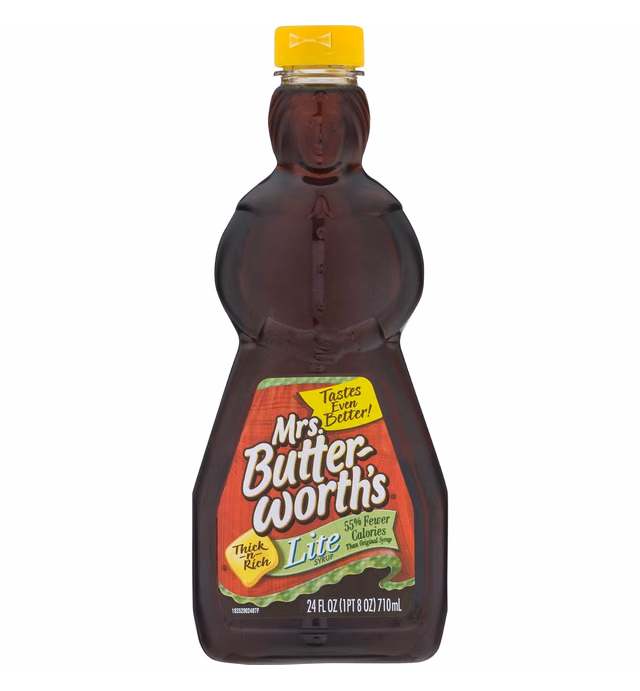 Mrs. Butterworth's Syrup, Lite, 24 Ounce (Pack of 12)
