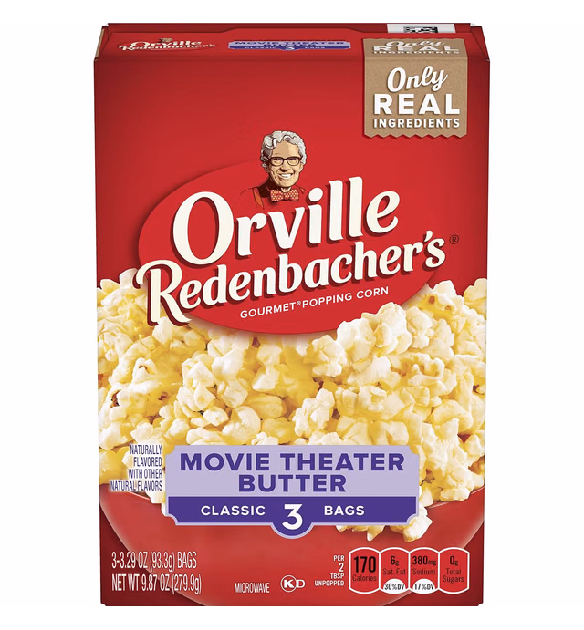 Orville Redenbacher's Movie Theater Butter Popcorn, 3.29 Oz, 3 Ct