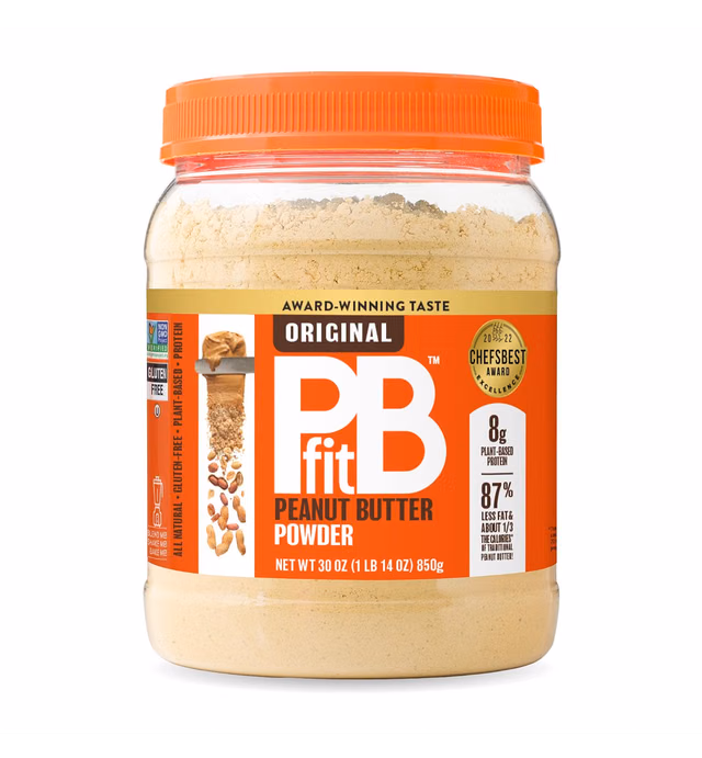 PBfit All-Natural Peanut Butter Powder, Powdered Peanut Spread From Real Roasted Pressed Peanuts, 8g of Protein, 30 Ounce (Pack of 1)