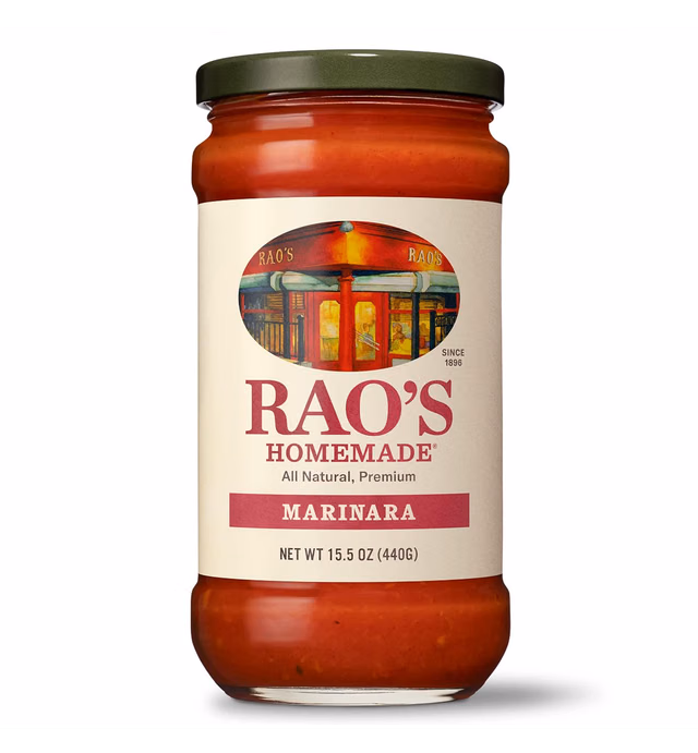 Rao's Homemade Marinara Sauce, 15.5 oz, Tomato Sauce, All Purpose, Keto Friendly Pasta Sauce, Premium Quality, Tomatoes from Italy and Olive Oil