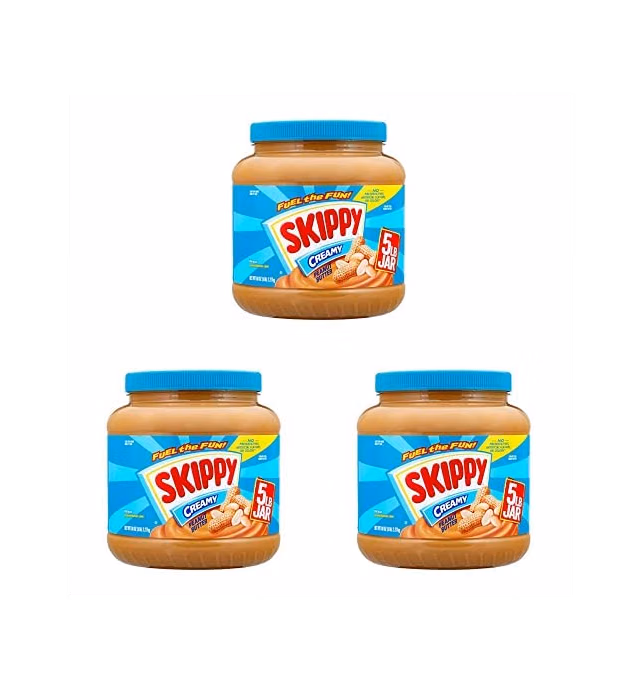 SKIPPY Creamy Peanut Butter, 5 Pound (Pack of 3)