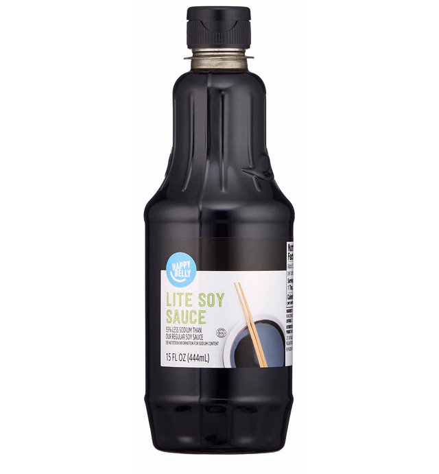 Amazon Brand - Happy Belly Low Sodium Soy Sauce, 15 Oz