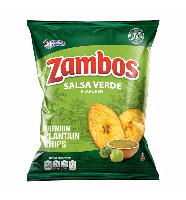 Zambos Plantain Chips Salsa Verde (Pack of 1)