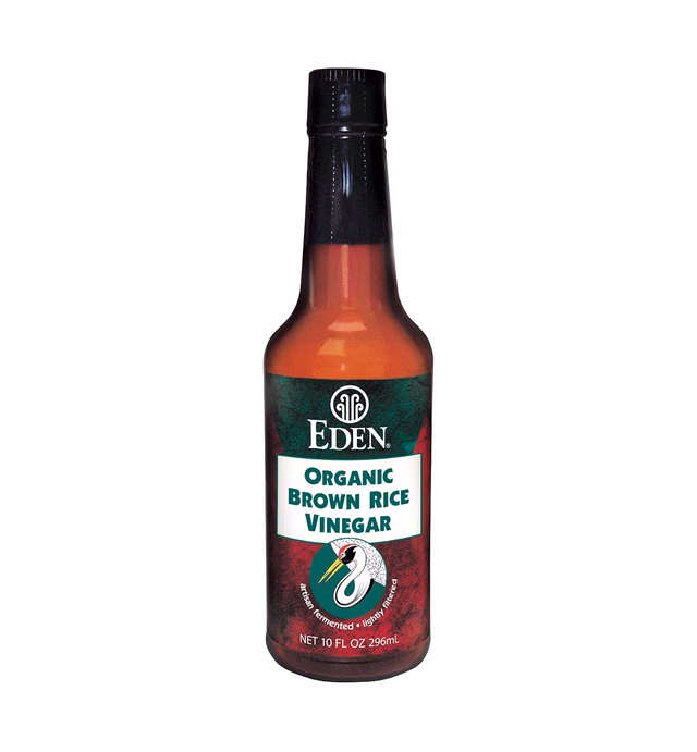 Eden Organic Brown Rice Vinegar, 10 fl oz Amber Glass, Imported