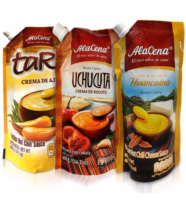 Alacena Crema Huancaina, Crema de Ajií Tari y Crema de Rocoto Uchucuta Combo