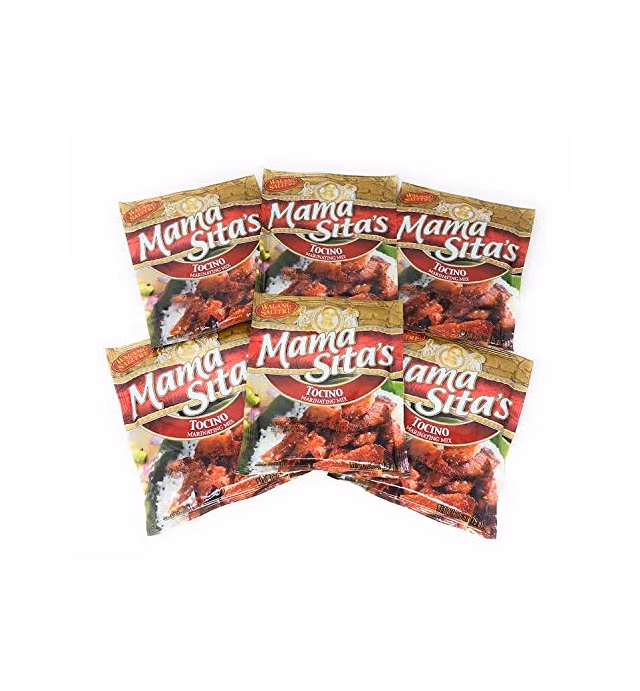 Mama Sita's Tocino Marinating Mix (Sweetened Cured Pork Mix) 2.6oz, 6 Pack