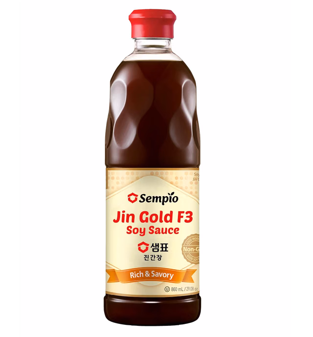Sempio Soy Sauce Jin Gold F3, 29.08 Fl oz, 860mL (Non-GMO, Kosher)
