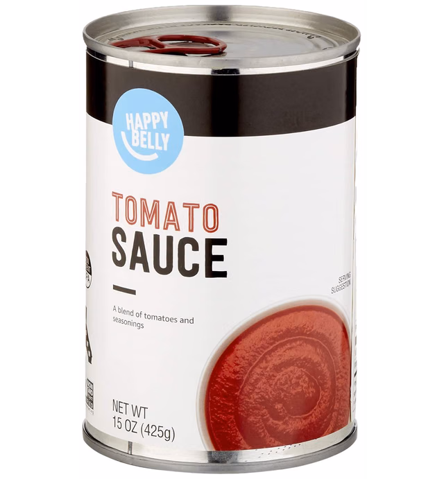 Amazon Brand - Happy Belly Tomato Sauce, 15 Ounce