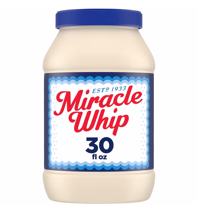 Miracle Whip Dressing, for a Keto and Low Carb Lifestyle, (30 fl oz Jar)