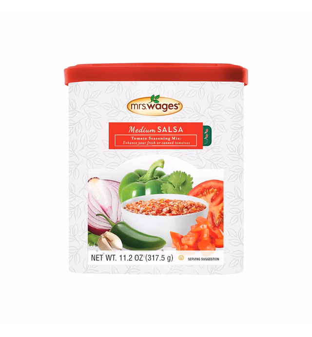 Mrs. Wages Medium Salsa Canning Mix, 11.2 Ounce Canister (Pack of 1)