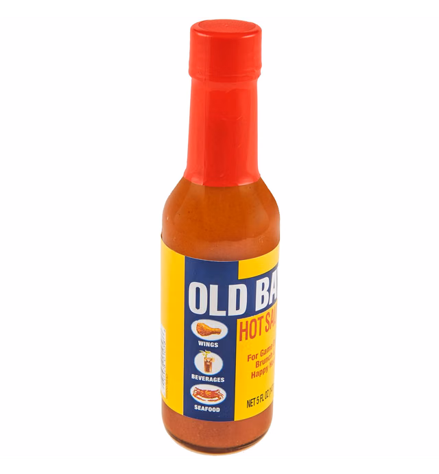 OLD BAY Hot Sauce, 5 fl oz - One 5 Fluid Ounce Bottle of Hot Sauce, Perfect for Tabletop for a Spicy Kick to Chicken Wings, Burgers, Seafood, French Fries and More