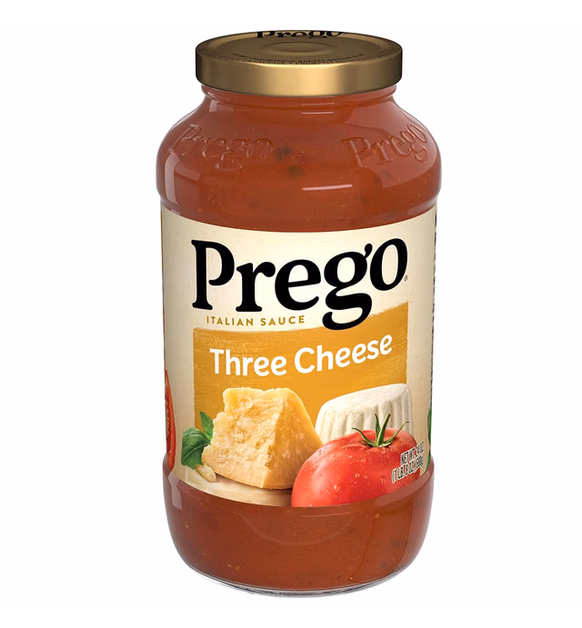 Prego Three Cheese Pasta Sauce, 24 Oz Jar
