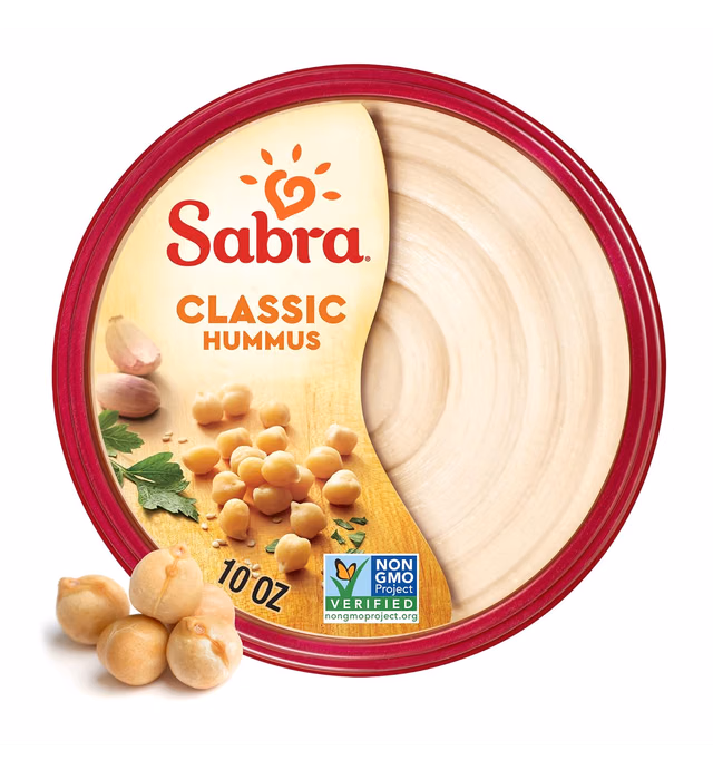 Sabra Classic Hummus, Great Hummus for Dipping, Snacking and Sharing, 10 Oz Tub