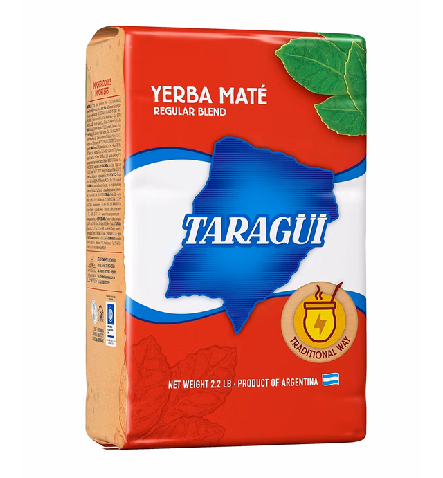 Taragüi Yerba Mate with Stems, 1kg - 2.2 lbs (Red Pack)